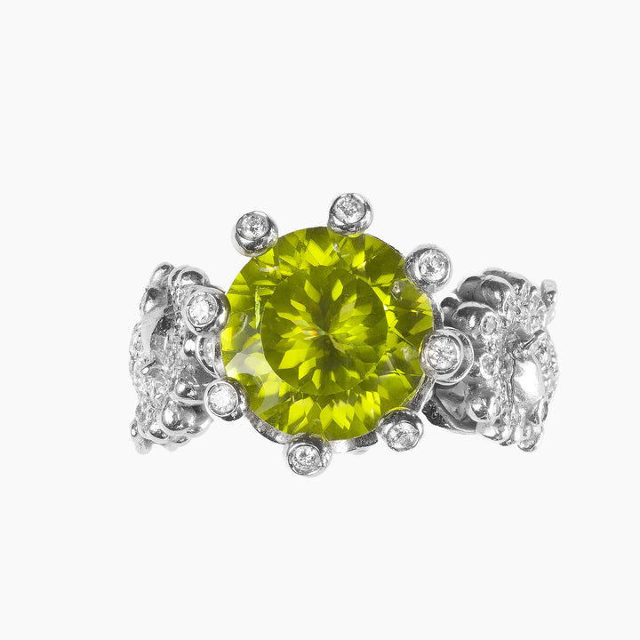Kingdom of Two Sicilies Pavè Peridot Ring