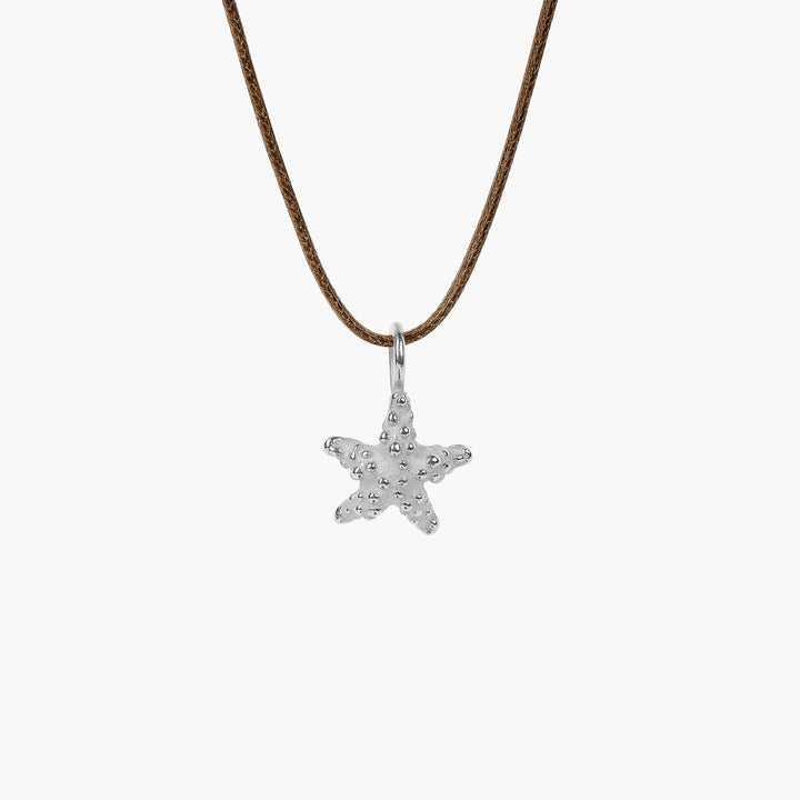 Ciondolo Stella tropicale piccola collezione gioielli del mare di Massimo izzo in oro bianco 18kt