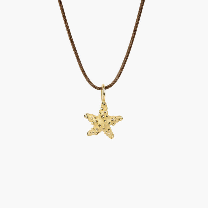 Ciondolo Stella tropicale piccola collezione gioielli del mare di Massimo izzo in oro giallo 18kt