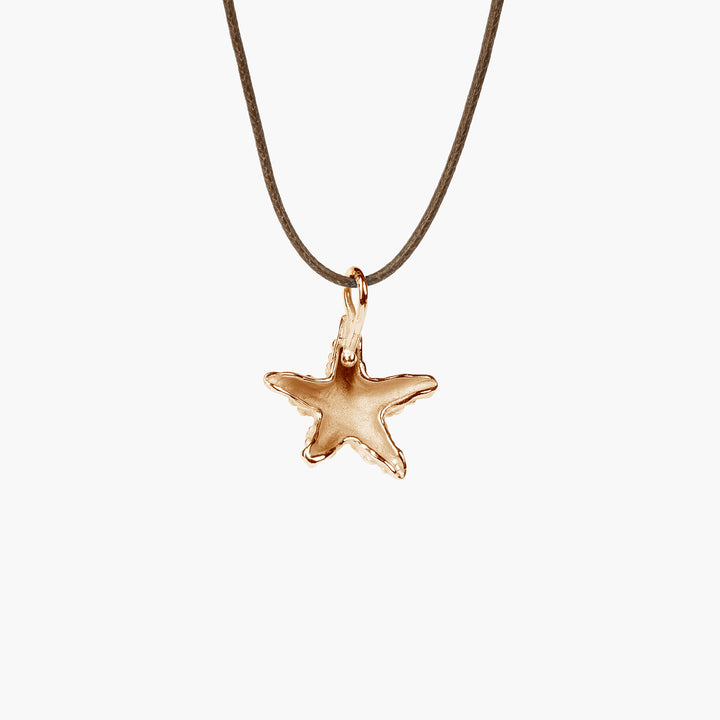 Ciondolo Stella tropicale piccola collezione gioielli del mare di Massimo izzo in oro rosa 18kt vista retro