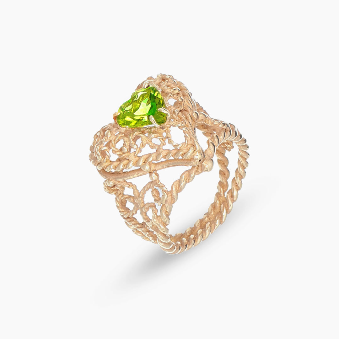 MassimoIzzoJeweler_Anello_Cuore_con_peridoto_oro_rosa_18kt_alto_diag
