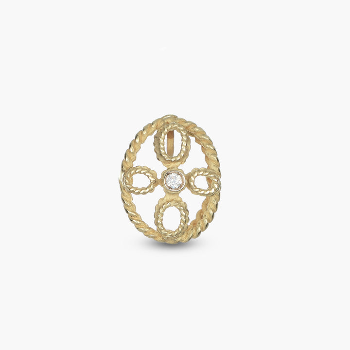 MassimoIzzoJeweler_BraidedOvalEarrings_YellowGold18kt_Fronte