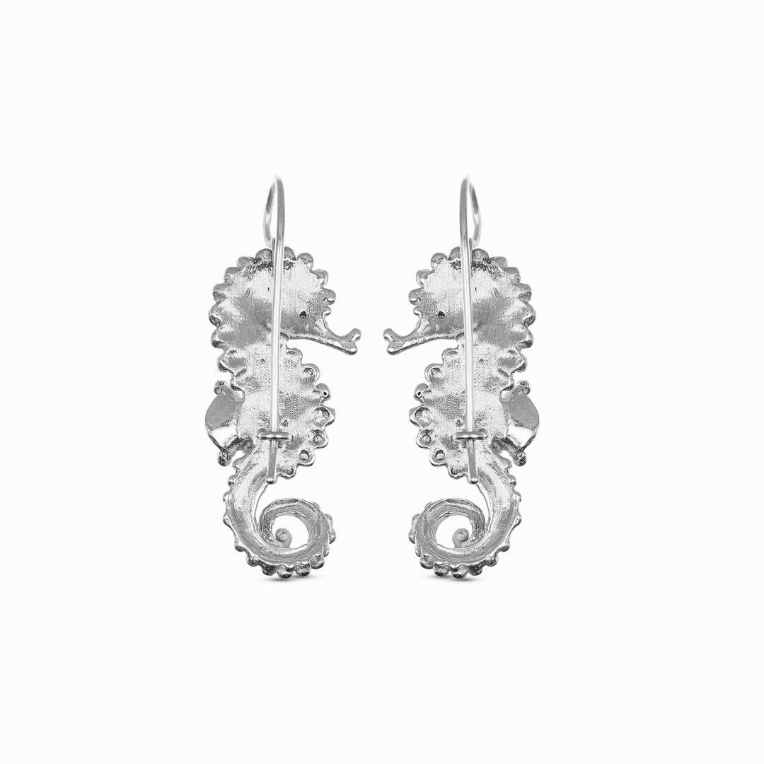 MassimoIzzoJeweler_BrightSeahorseEarrings_WhiteGold_Diamonds_Retro
