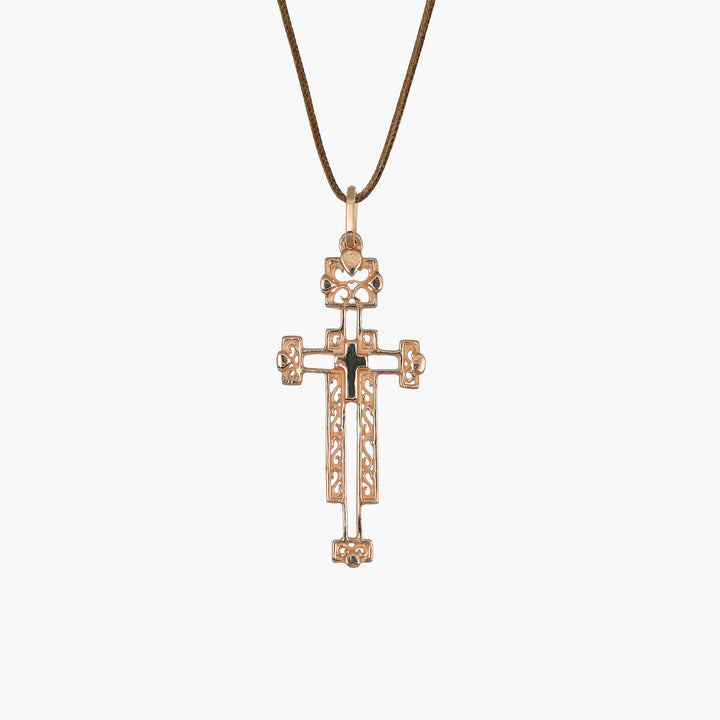 MassimoIzzoJeweler_CrossPendantL_RoseGold18kt_Fronte