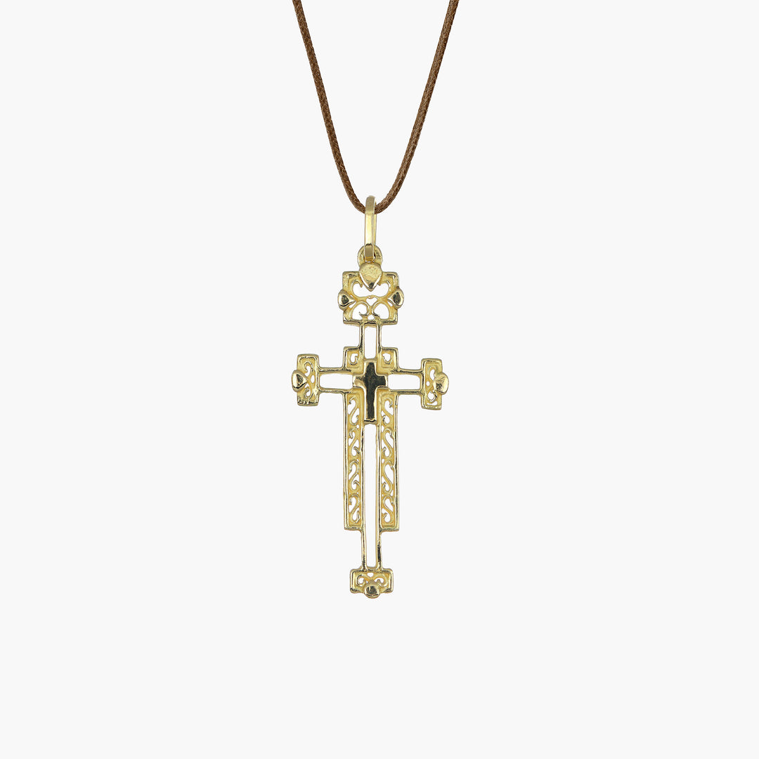 MassimoIzzoJeweler_CrossPendantL_YellowGold18kt_Fronte
