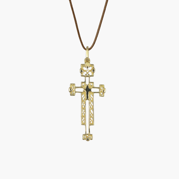 MassimoIzzoJeweler_CrossPendantL_YellowGold18kt_Fronte