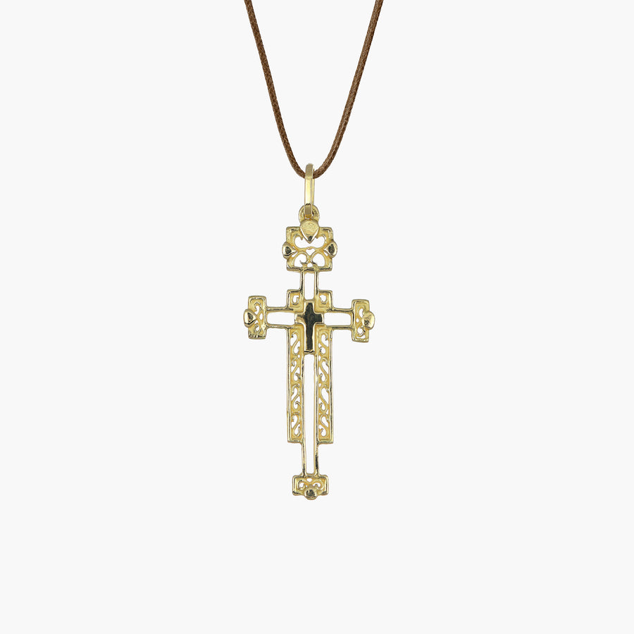 MassimoIzzoJeweler_CrossPendantL_YellowGold18kt_Fronte