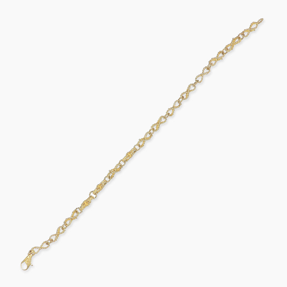 MassimoIzzoJeweler_InfiniteBracelet_YellowGold18kt_disteso