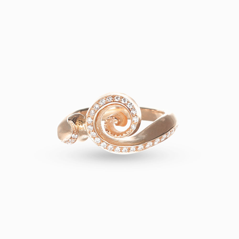 MassimoIzzoJeweler_RiccioliRing_Rosegold18kt_Diamonds Frontale