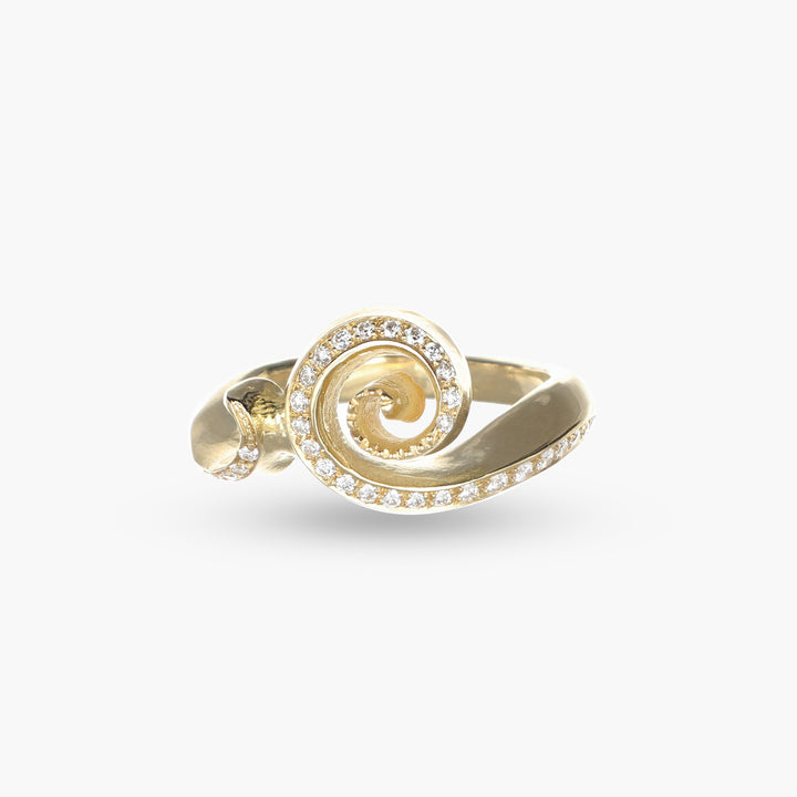 MassimoIzzoJeweler_RiccioliRing_Yellowgold18kt_Diamonds_Frontale