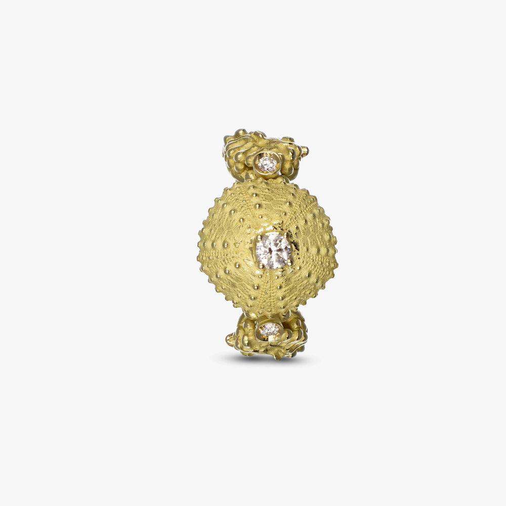 MassimoIzzoJeweler_SeaUrchinRingS_YellowGold18kt_Diamonds_Fronte
