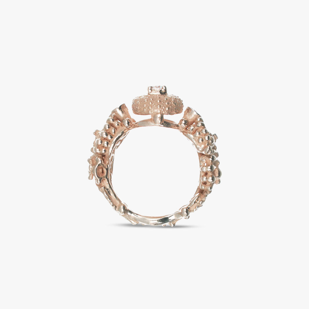 MassimoIzzoJeweler_SeaUrchinRing_RoseGold18kt_Diamonds_Retro