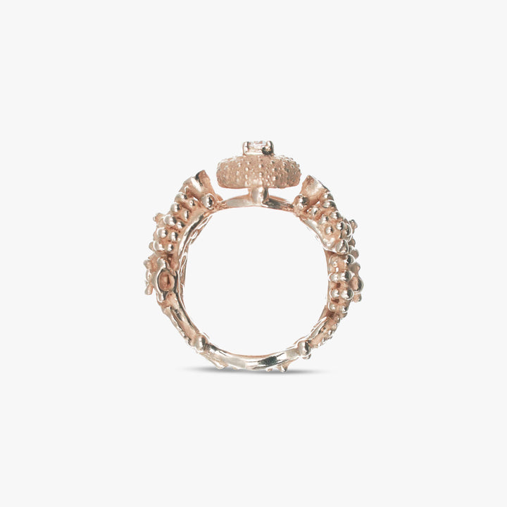 MassimoIzzoJeweler_SeaUrchinRing_RoseGold18kt_Diamonds_Retro