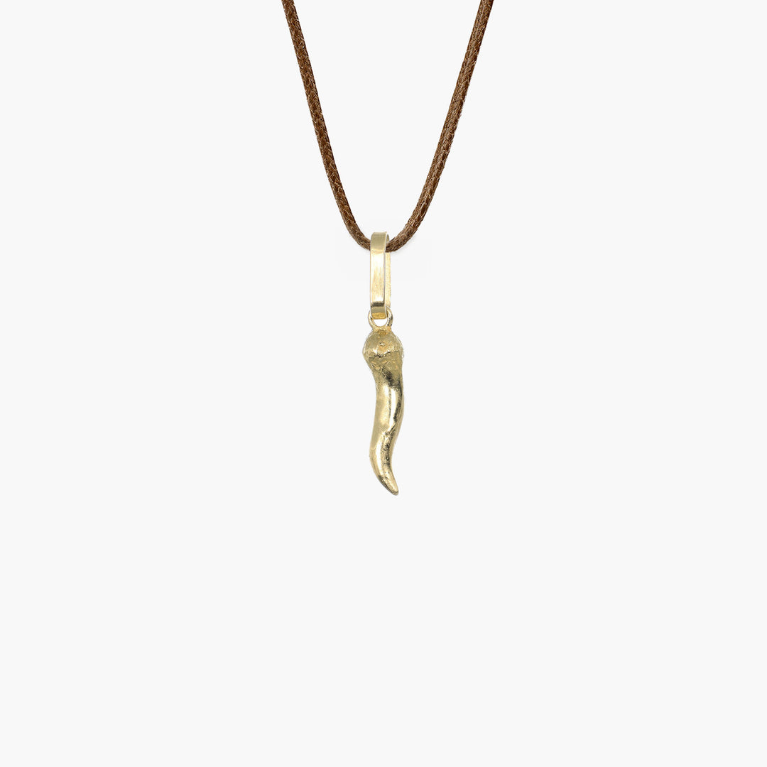 MassimoIzzoJeweler_SicilianHornPendant_YellowGold18kt_Fronte