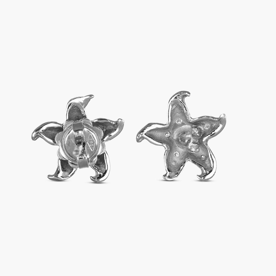 MassimoIzzoJeweler_TropicalBrightStarfishEarrings_WhiteGold_DiamondsPave_Retro