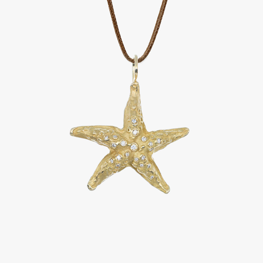 MassimoIzzoJeweler_TropicalBrightStarfishPendant_Yellowgold18kt_Diamonds_Fronte