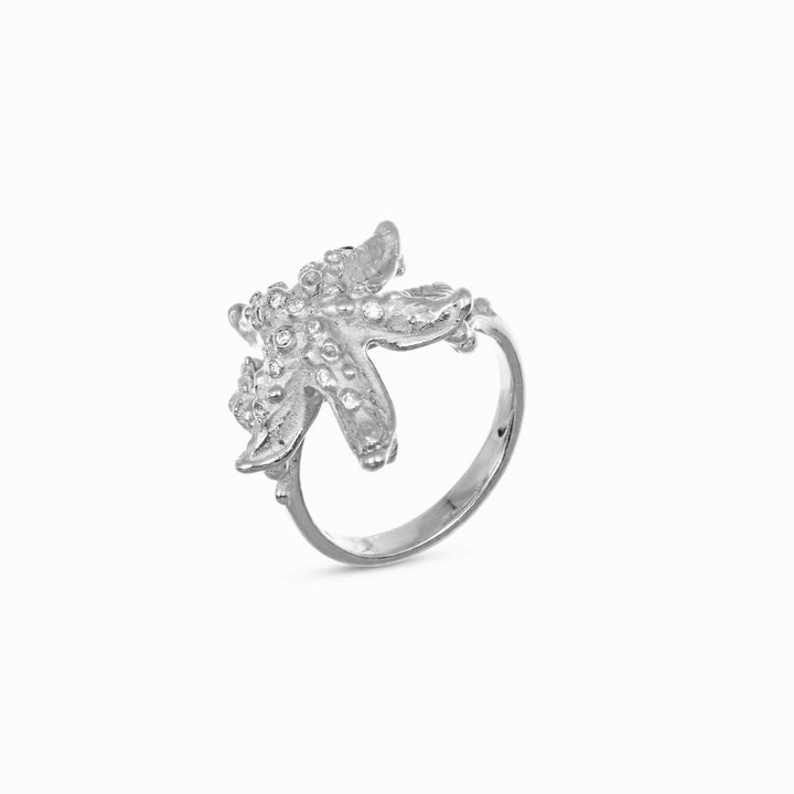 MassimoIzzoJeweler_TropicalBrightStarfishRing_WhiteGold18kt_Diamonds_Principale