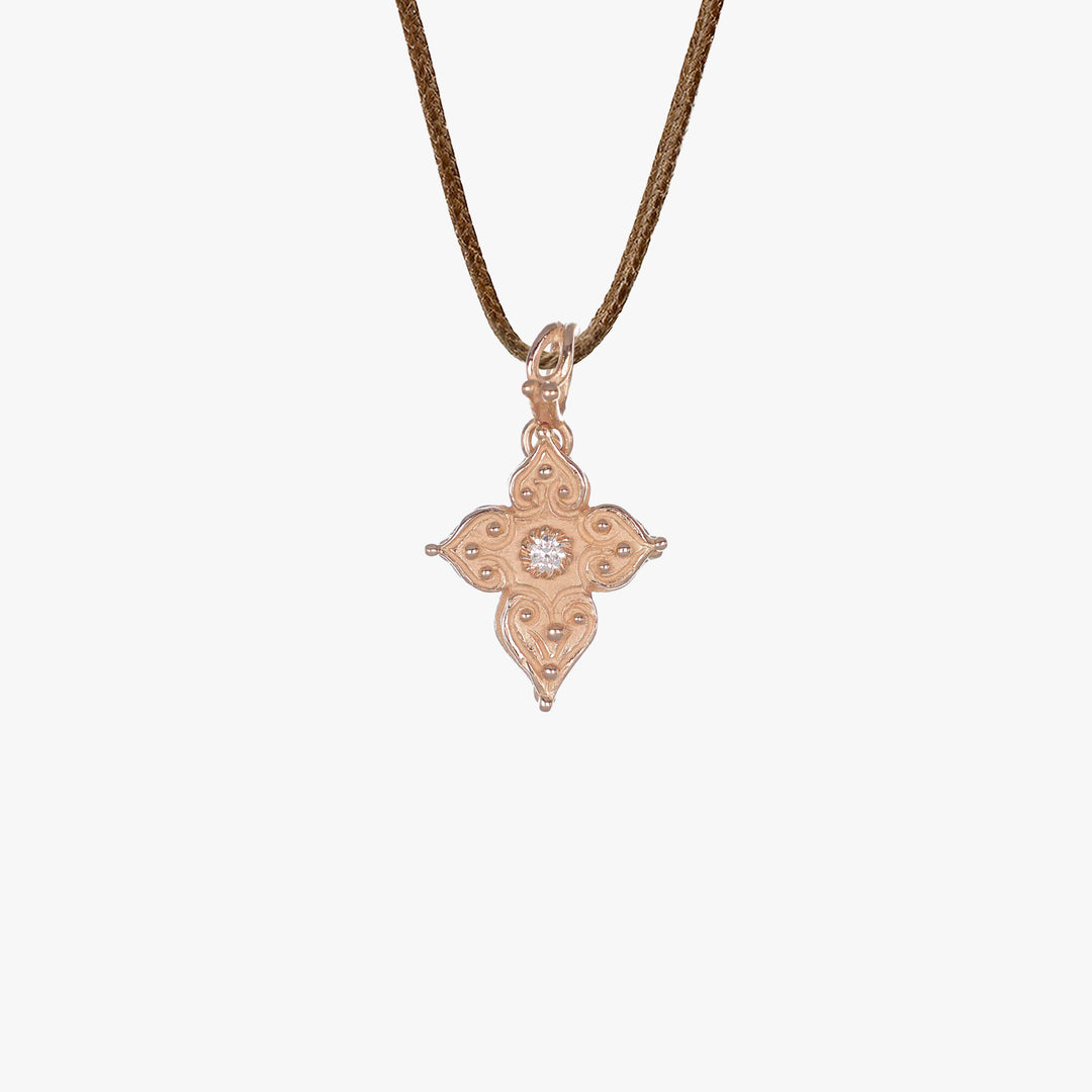 MassimoIzzoJewelers_DiamondCrossPendant_RoseGold18kt_Diamond_Fronte
