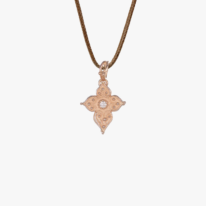 MassimoIzzoJewelers_DiamondCrossPendant_RoseGold18kt_Diamond_Fronte