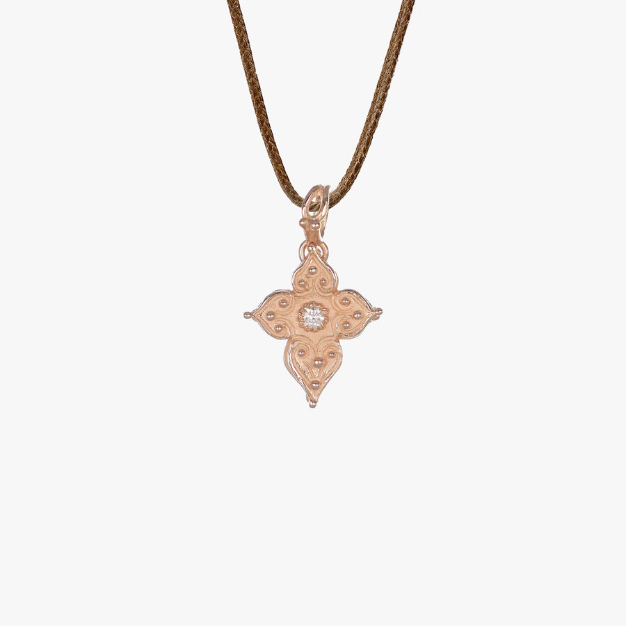 MassimoIzzoJewelers_DiamondCrossPendant_RoseGold18kt_Diamond_Fronte