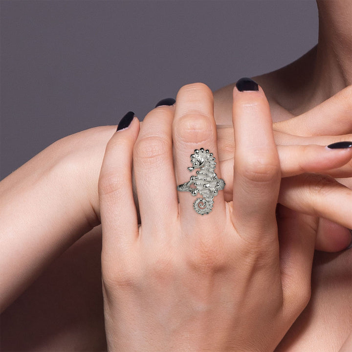 Tropical Long Tail Seahorse Ring