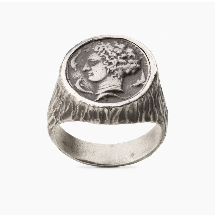 Aretusa Greek Coin Ring