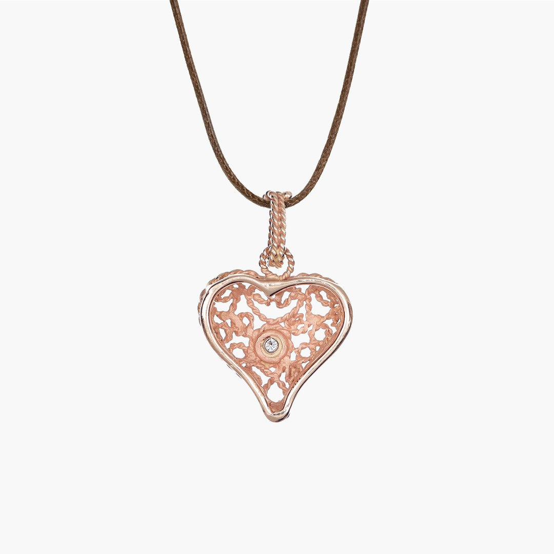 Sicilian Lace Heart Pendant