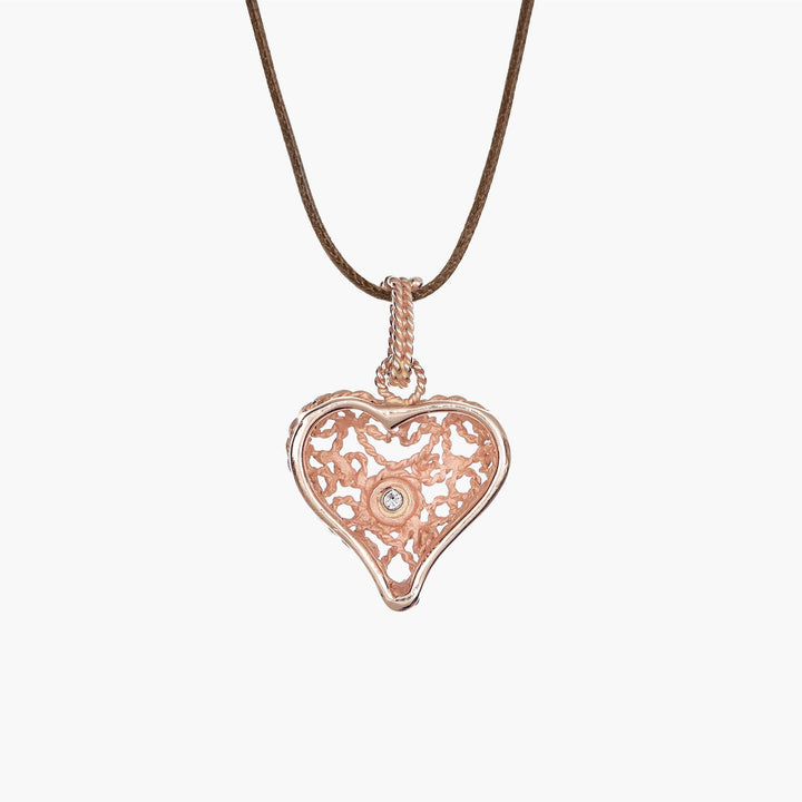 Sicilian Lace Heart Pendant