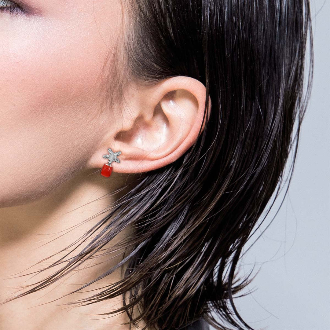 Tropical Star Coral Earrings XS