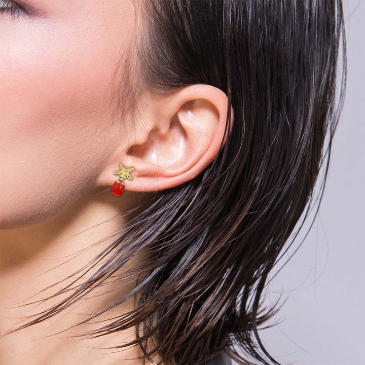 Tropical Star Coral Earrings XS
