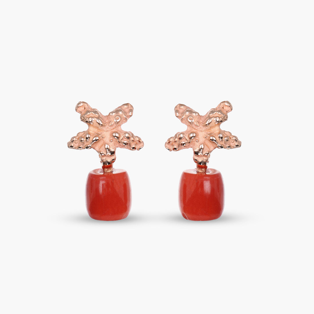 Orecchini Stella Tropicale Corallo XS