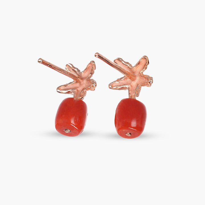 Orecchini Stella Tropicale Corallo XS