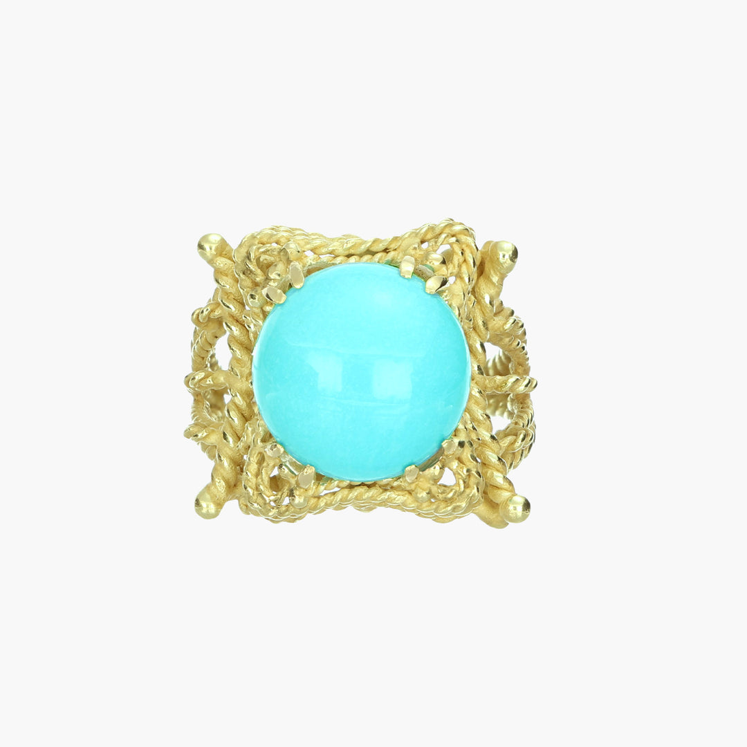 Round Turquoise Ring