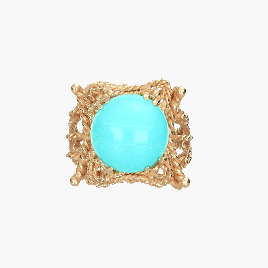 Round Turquoise Ring