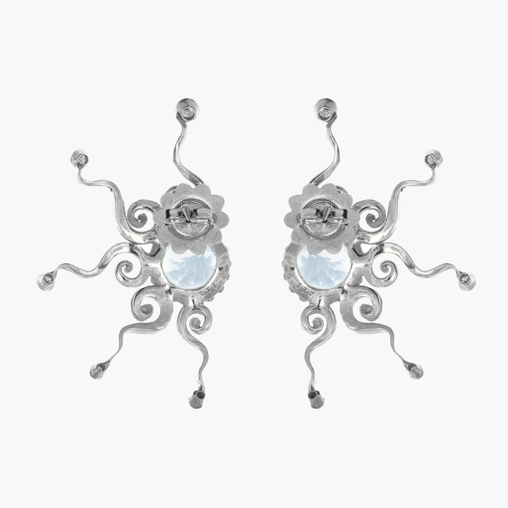 Massimo_Izzo_Jeweler_Sun_Earrings_18kt_gold_aquamarine_diamonds_Retro