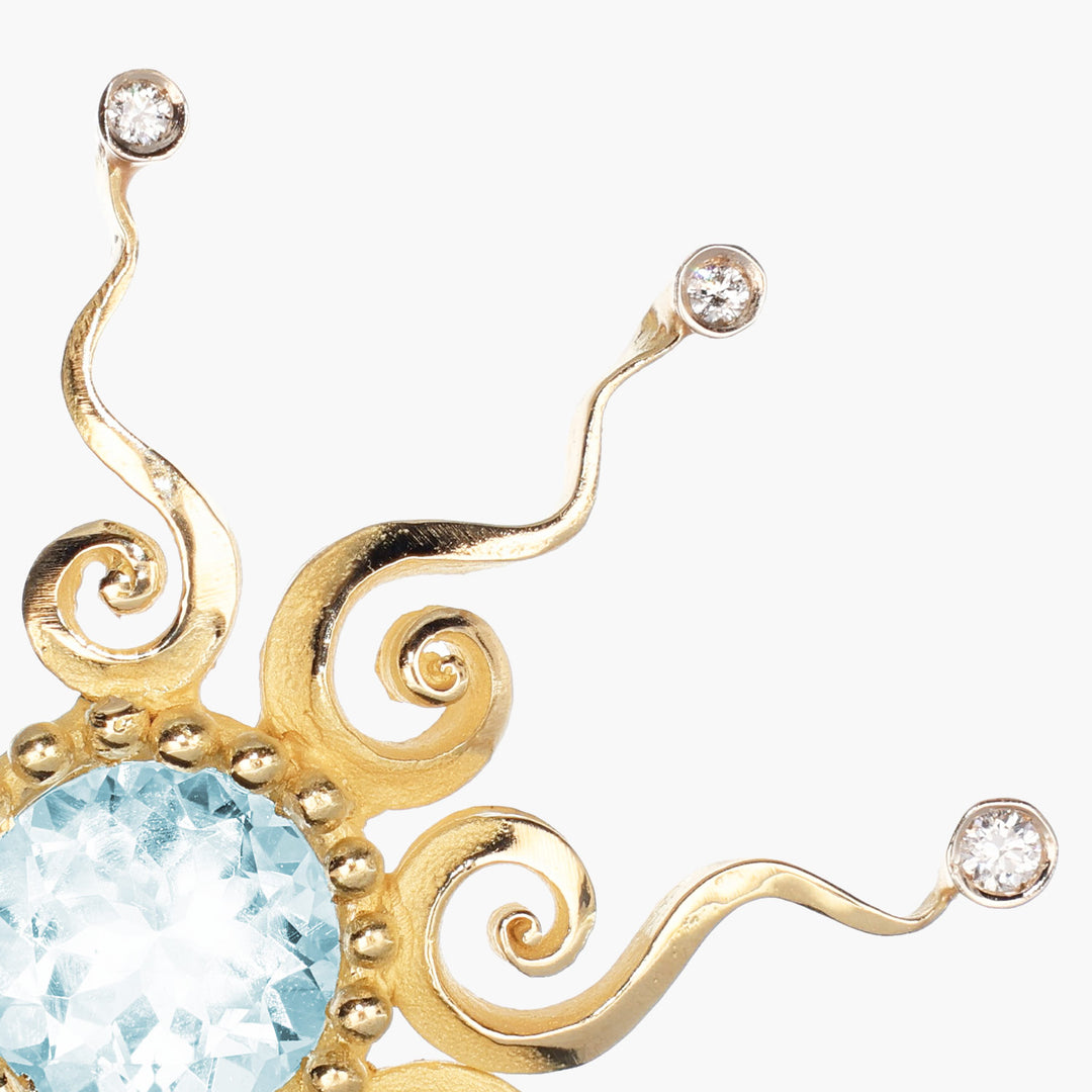 Massimo_Izzo_Jeweler_Sun_Earrings_18kt_Yellowgold_aquamarine_diamonds_Dettaglio